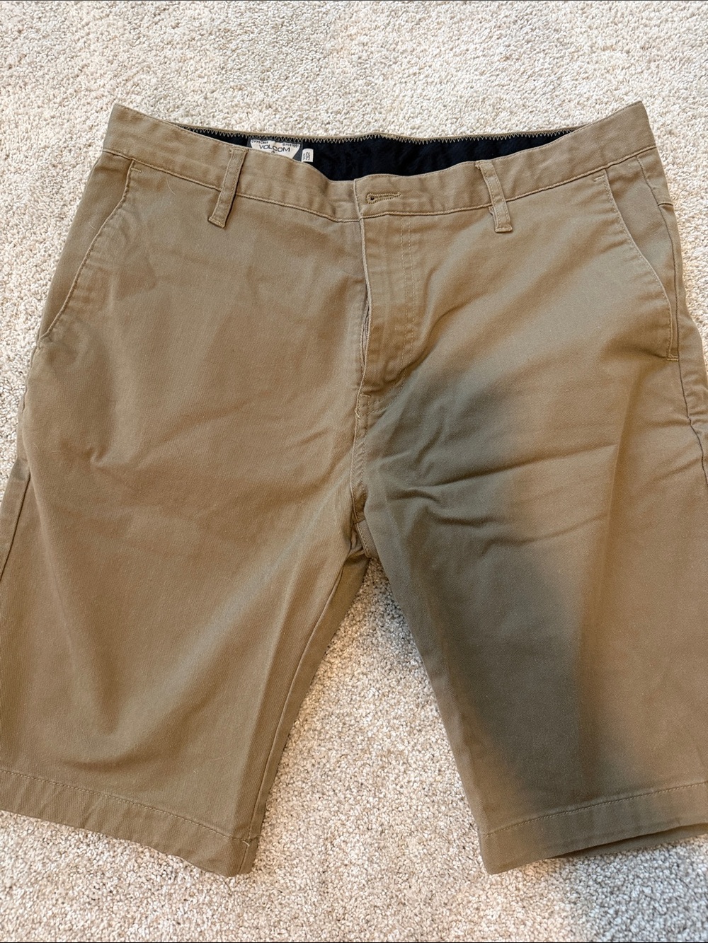 Men's Khaki Cotton Chino Shorts - Classic Casual